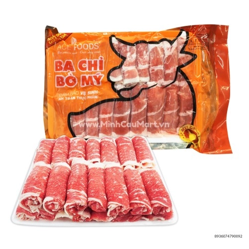 Thịt Bò Ba Chỉ Mỹ Acefood 500g Thịt Bò Ba Chỉ Mỹ Acefood 500g
